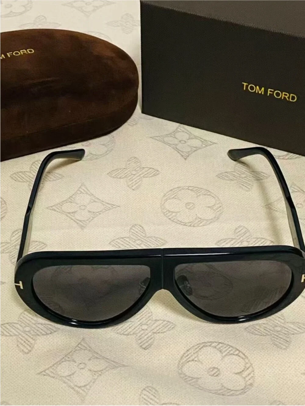 Tom Ford Men’s Black Aviator Sunglasses - Classic UV Protection